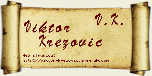 Viktor Krezović vizit kartica